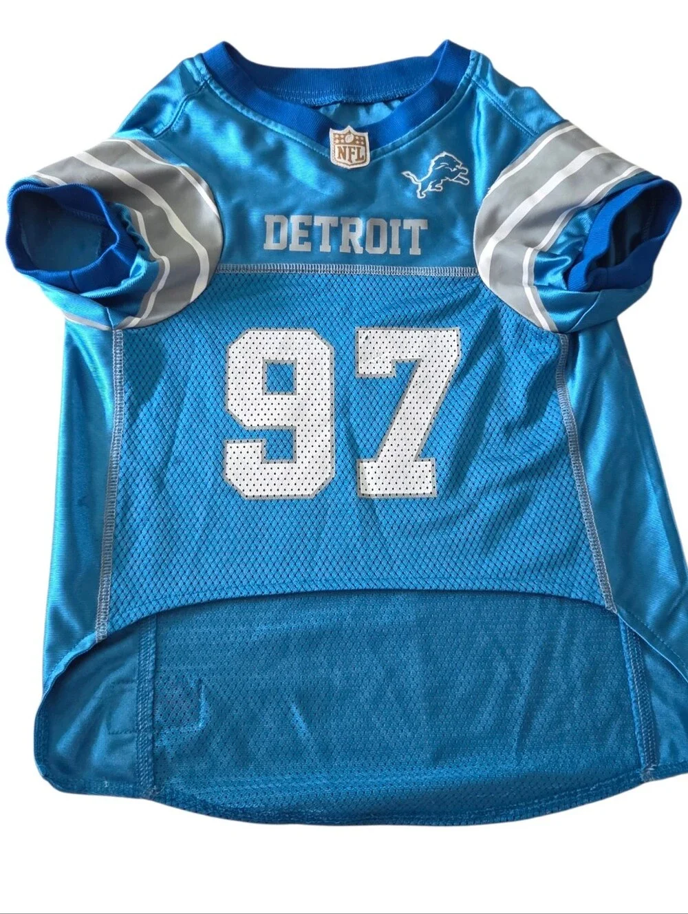 Pets First Detroit Lions Aidan Hutchinson #97 NFL Pet Jersey Dog Shirt Blue XL
